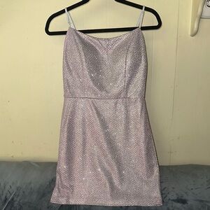Honey and Rosie Pink Gold Sheath Mini Dress